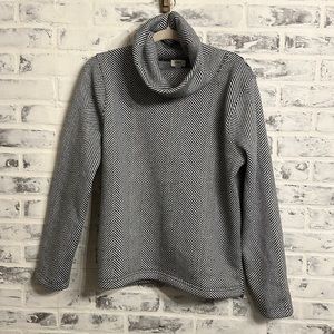 J.Crew Black and White Herringbone Sweater
